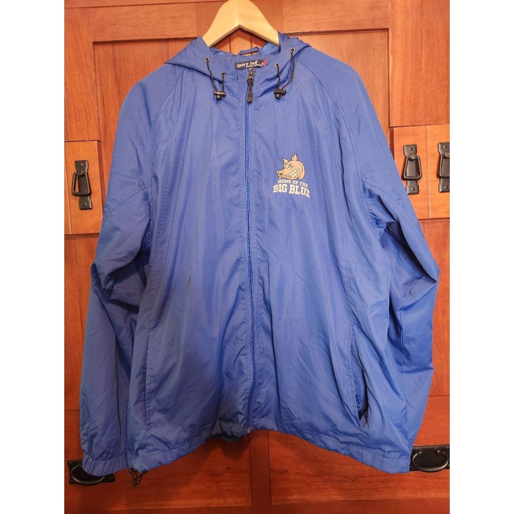 RARE! Heart Of Dixie Crew Hooded Sport-tek Windbreaker Light Blue Size XL